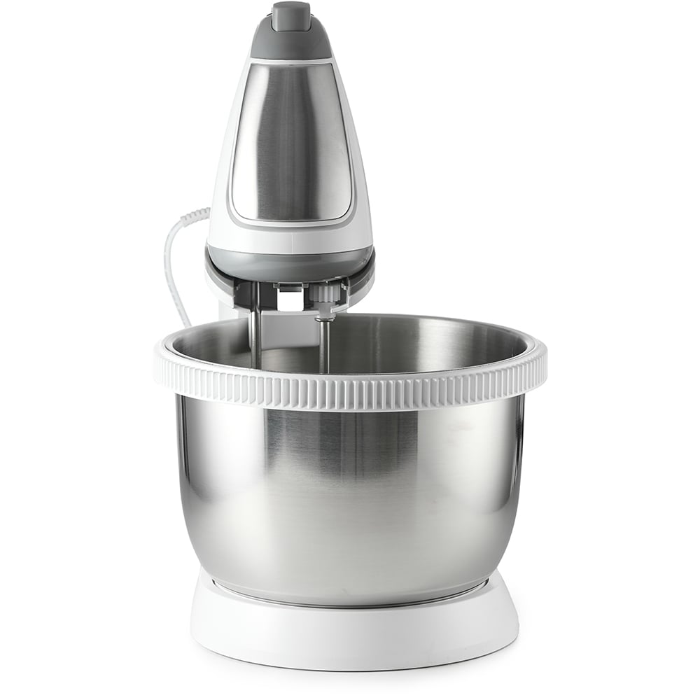 Mixer cu bol MYRIA MY4024, 3.4l, 300W, 5 trepte viteza, alb-gri 