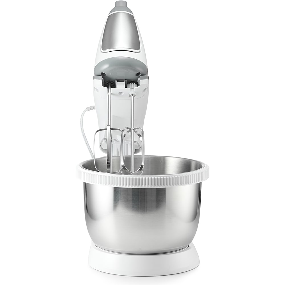 Mixer cu bol MYRIA MY4024, 3.4l, 300W, 5 trepte viteza, alb-gri 