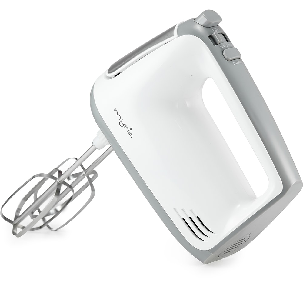 Mixer cu bol MYRIA MY4024, 3.4l, 300W, 5 trepte viteza, alb-gri 