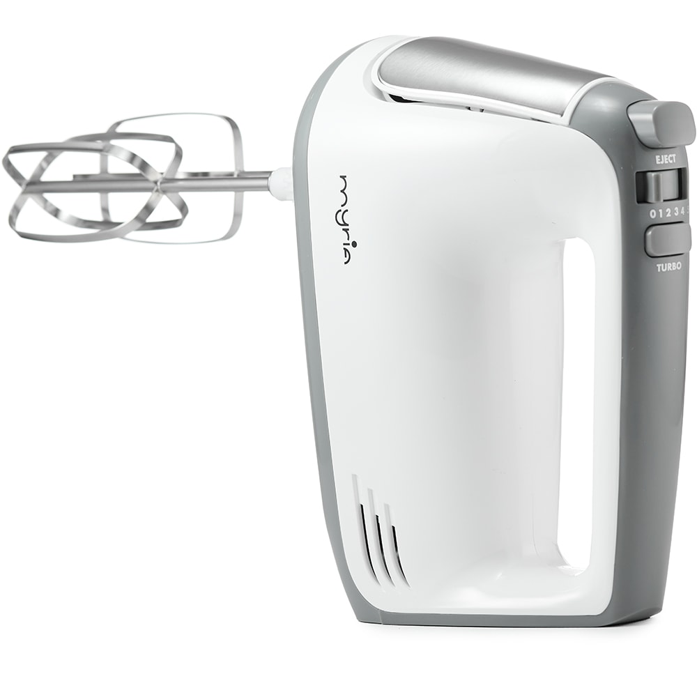Mixer cu bol MYRIA MY4024, 3.4l, 300W, 5 trepte viteza, alb-gri 