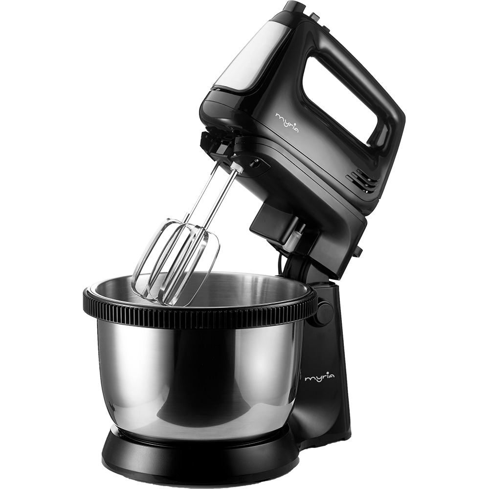 Mixer cu bol MYRIA MY4024BK, 3.4l, 300W, 5 trepte viteza, argintiu-negru 