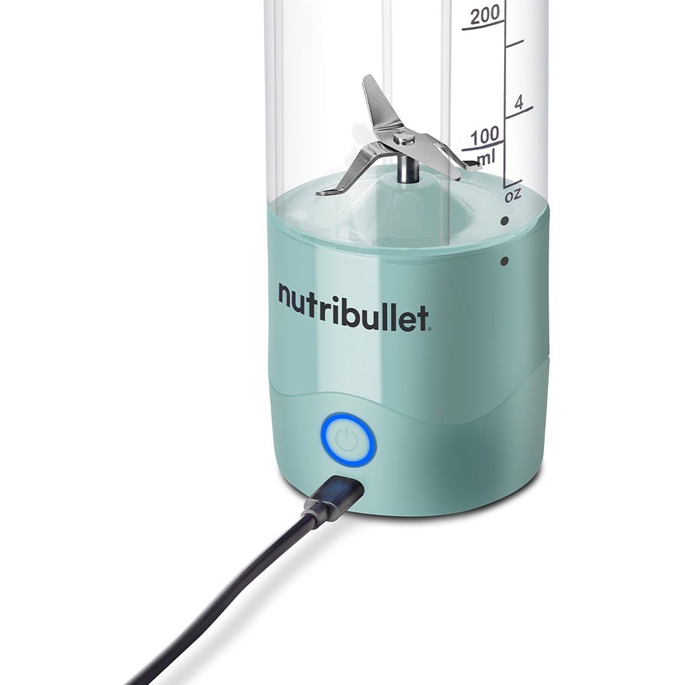 Blender portabil NUTRIBULLET NBP003LBL, 0.475l, 1 treapta viteza, USB-C, albastru deschis