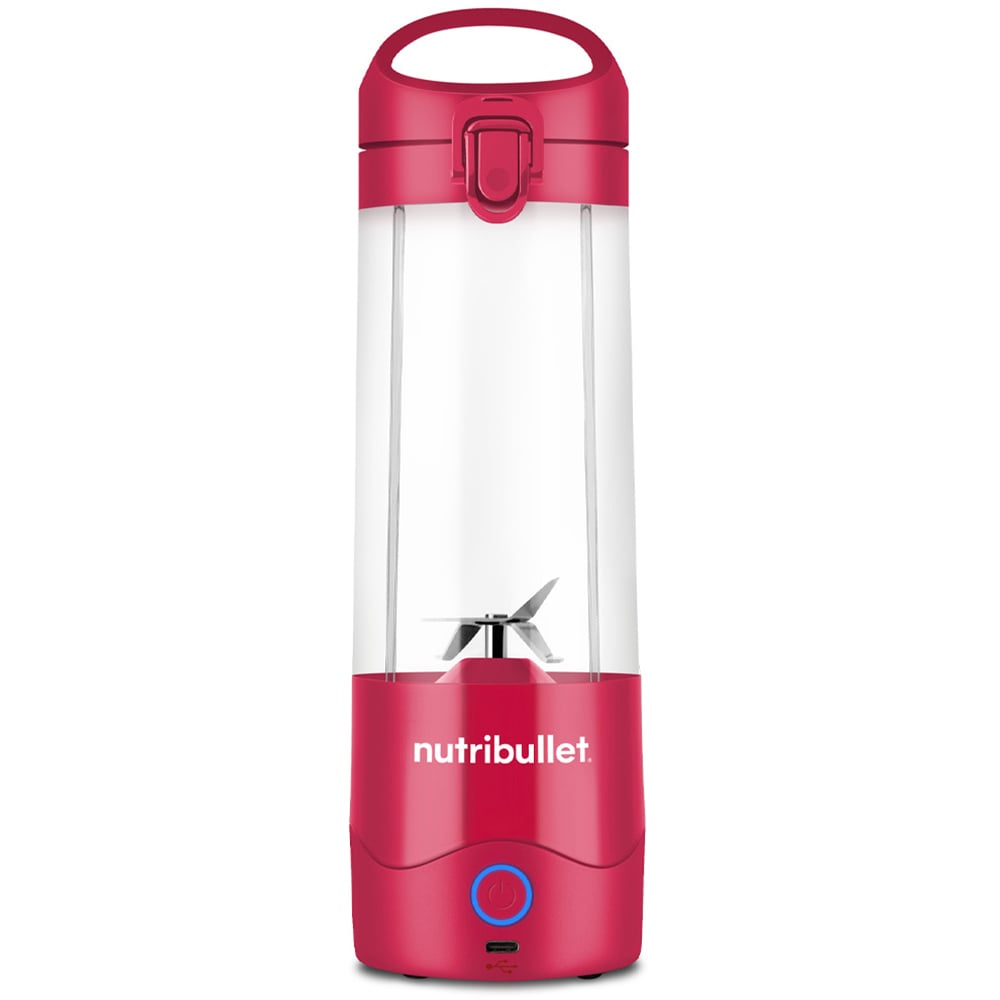 Blender portabil NUTRIBULLET NBP003MA, 0.475l, 1 treapta viteza, USB-C, rosu
