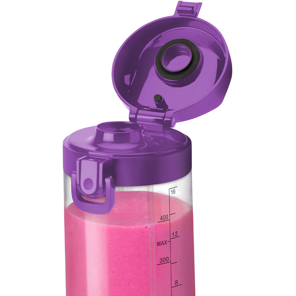 Blender portabil NUTRIBULLET NBP003PU, 0.475l, 1 treapta viteza, USB-C, mov