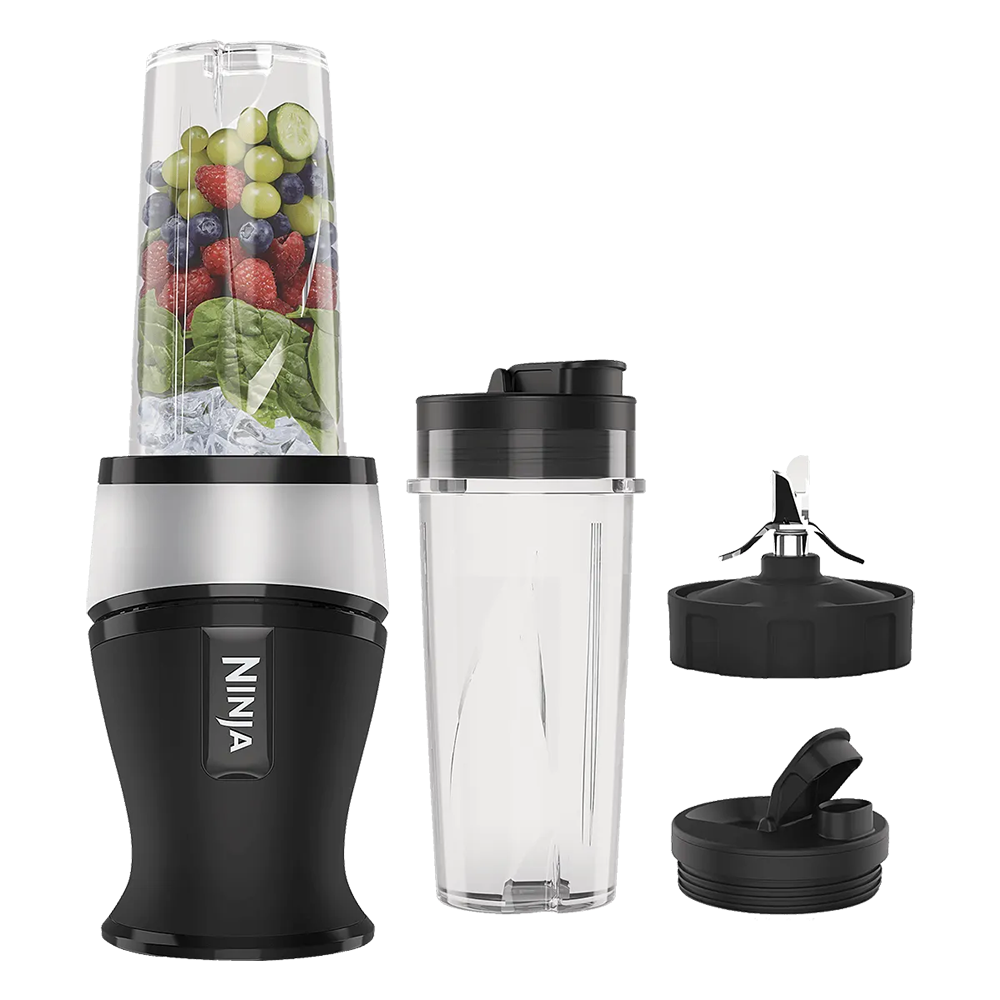 Blender NINJA QB3001EUS1, 0.47l, 700W, 1 treapta viteza, negru-argintiu