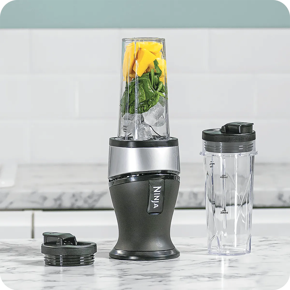Blender NINJA QB3001EUS1, 0.47l, 700W, 1 treapta viteza, negru-argintiu