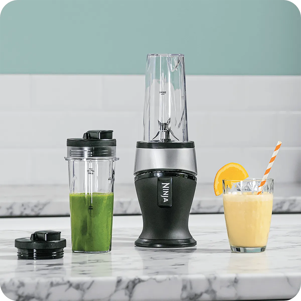 Blender NINJA QB3001EUS1, 0.47l, 700W, 1 treapta viteza, negru-argintiu