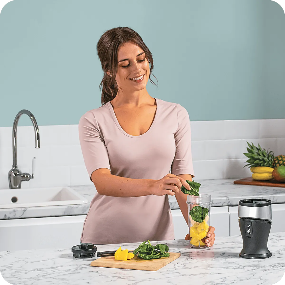 Blender NINJA QB3001EUS1, 0.47l, 700W, 1 treapta viteza, negru-argintiu