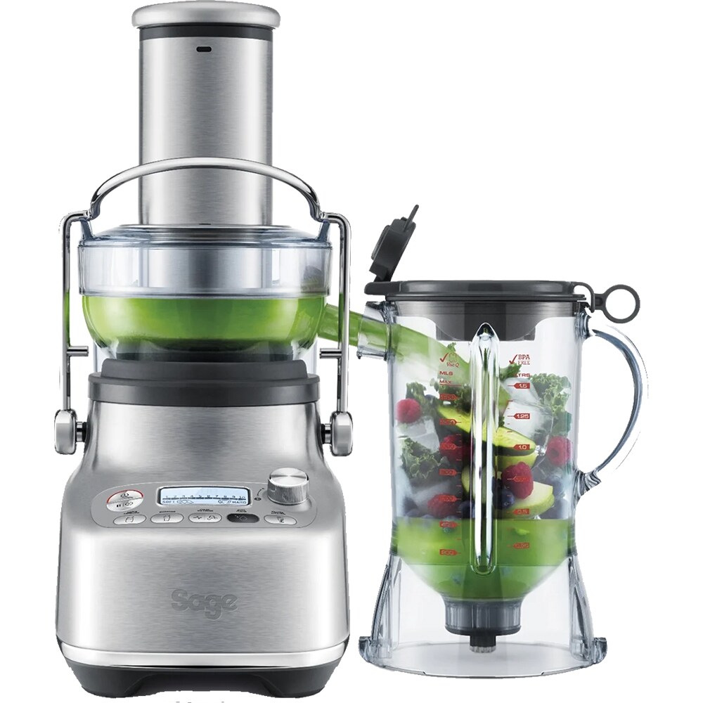 Blender 2in1 SAGE The 3X Bluicer Pro SJB815, 1.5l, 1350W, 10 trepte viteza, argintiu