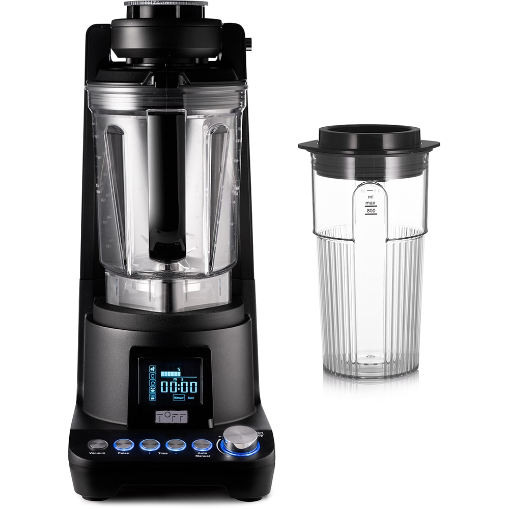 Blender cu mixare in vid TOFF DOMINIUM TO4001, 1.5l, 1400W, 10 trepte viteza, negru