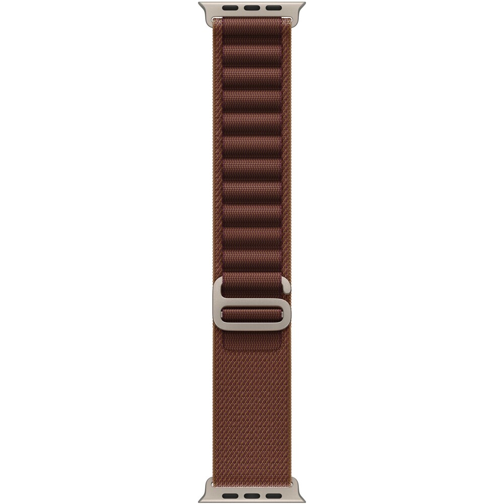 Bratara pentru APPLE Watch 49mm Burgundy Alpine Loop - Medium - Natural Titanium Finish, MK7E4ZM/A