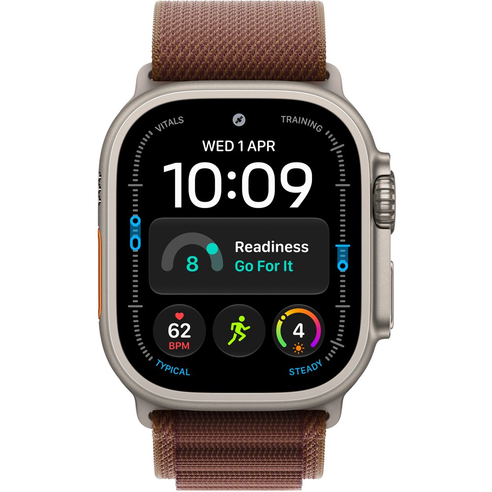 Bratara pentru APPLE Watch 49mm Burgundy Alpine Loop - Large - Natural Titanium Finish, MK7F4ZM/A