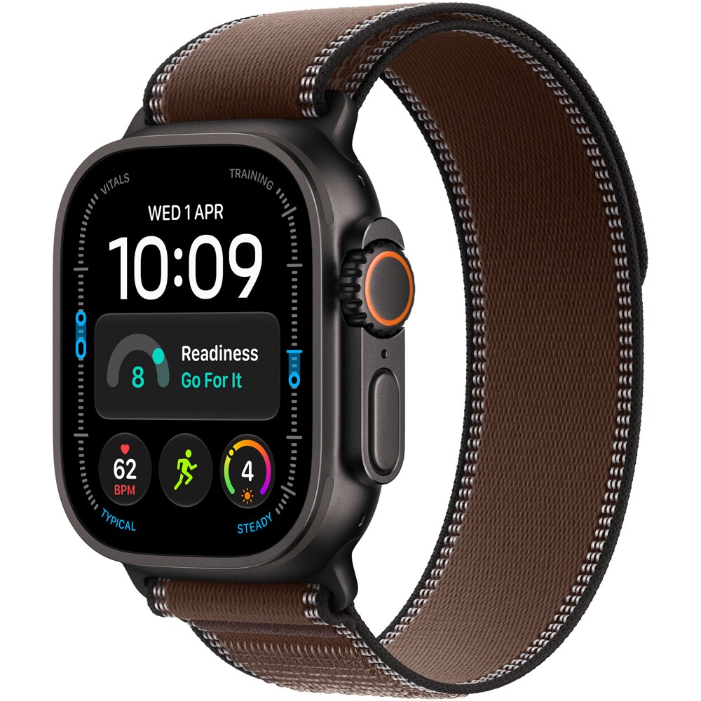 Bratara pentru APPLE Watch 49mm Dark Umber Trail Loop - S/M - Black Titanium Finish, MKAA4ZM/A