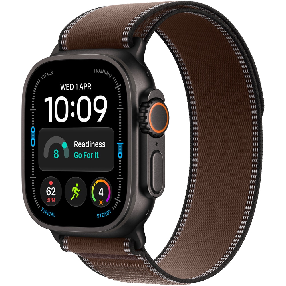 Bratara pentru APPLE Watch 49mm Dark Umber Trail Loop - M/L - Black Titanium Finish, MKAE4ZM/A