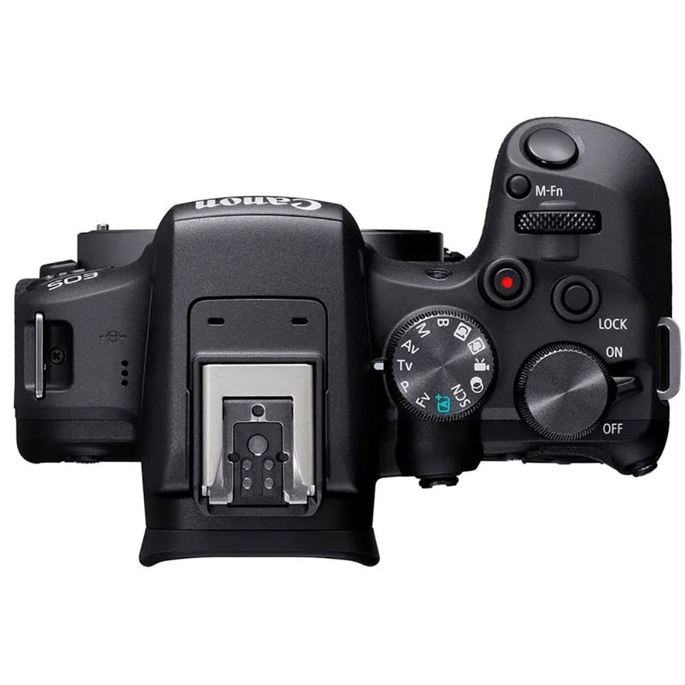 Aparat foto mirrorless CANON EOS R10, 24.2 MP, Wi-Fi, negru + Obiectiv 18-45mm IS STM, fara adaptor