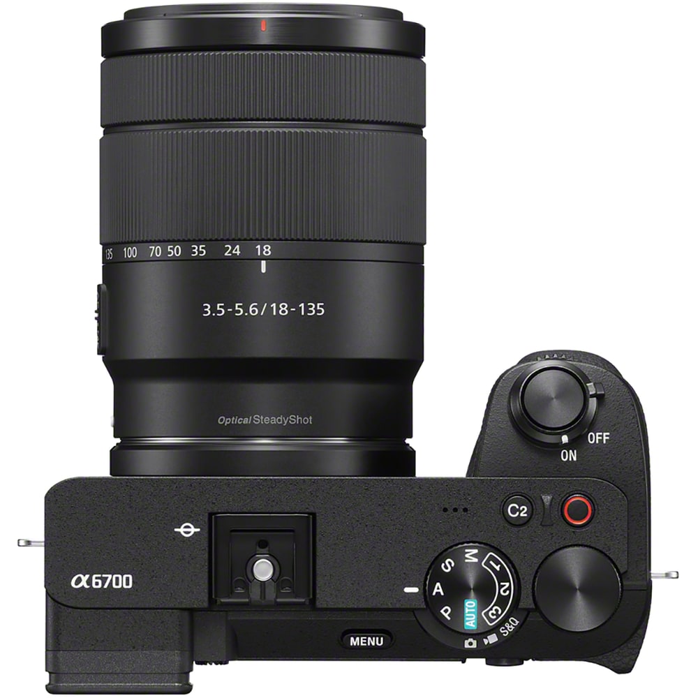 Aparat foto mirrorless SONY ILCE-6700MB, 26MP, 4K, Wi-Fi, negru + Kit cu obiectiv 18-135mm