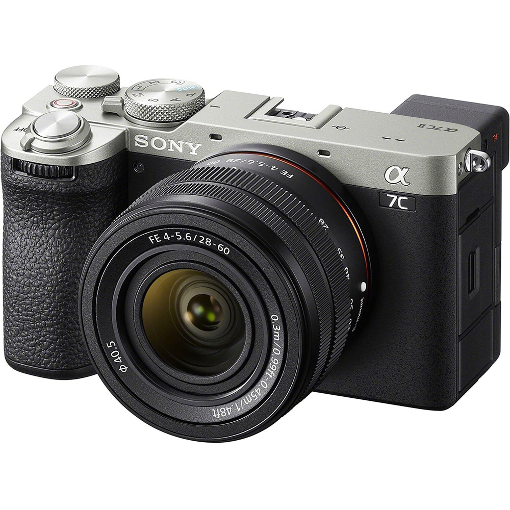Aparat foto mirrorless SONY Alpha ILCE7CM2LS, 33MP, 4K, Wi-Fi, argintiu + Obiectiv 28-60mm