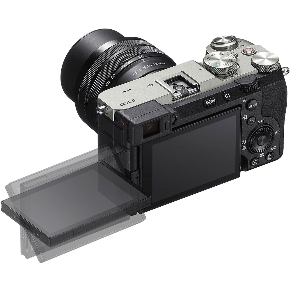 Aparat foto mirrorless SONY Alpha ILCE7CM2LS, 33MP, 4K, Wi-Fi, argintiu + Obiectiv 28-60mm