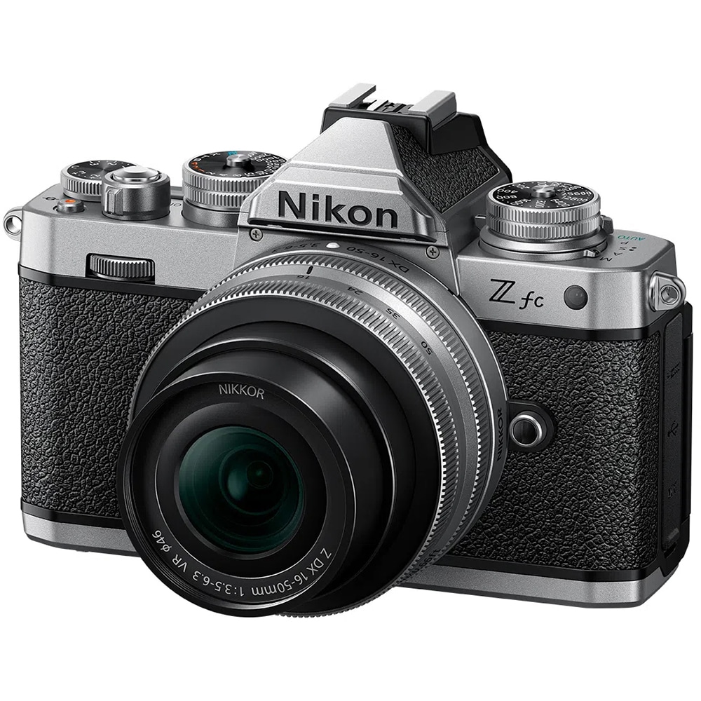 Aparat foto mirrlorless NIKON Z FC, 20.9MP, 4K, Wi-Fi, negru + Obiectiv 16-50mm VR