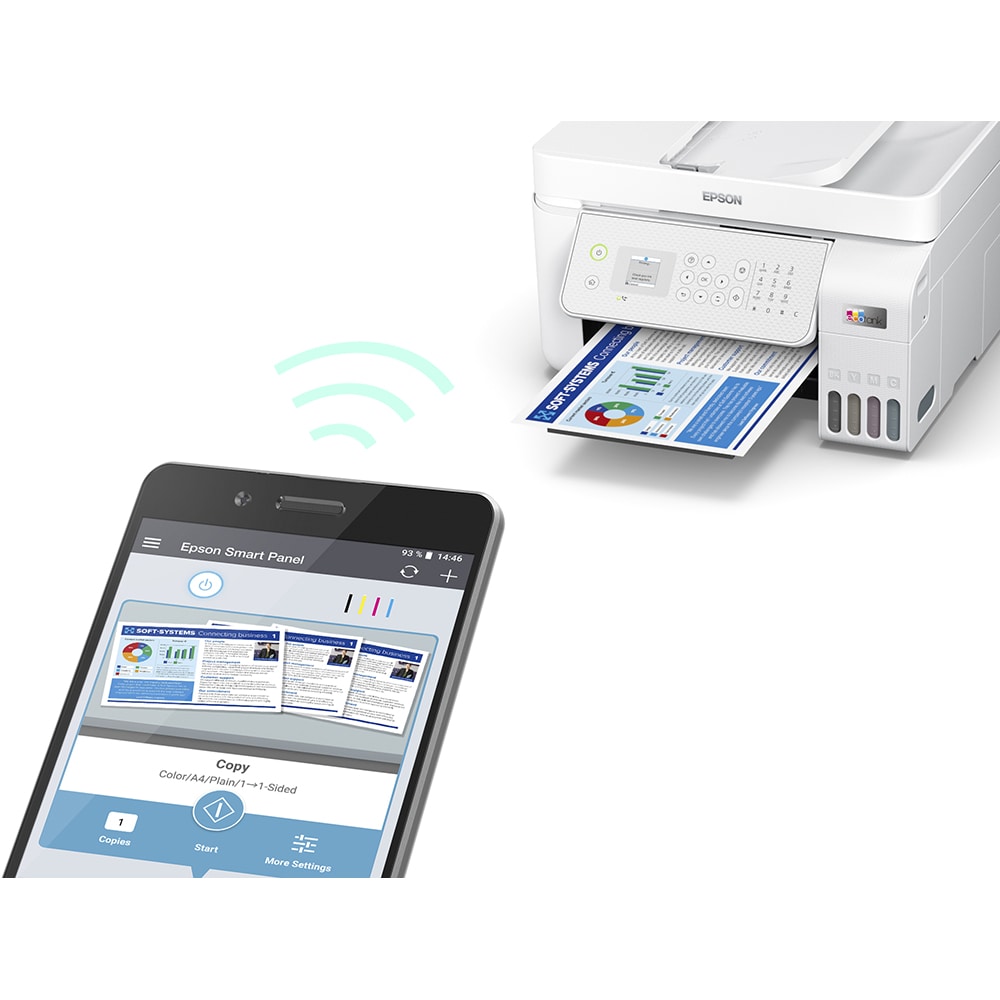 Multifunctional inkjet color EPSON EcoTank L5316 CISS, A4, USB, Retea, Wi-Fi, Fax