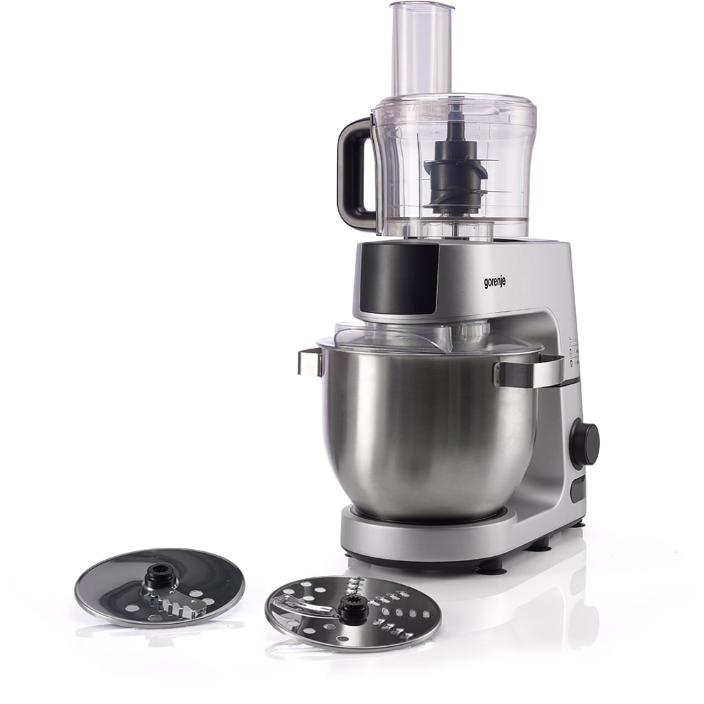 Robot de bucatarie GORENJE MMC1500SCX, vas 7l, blender 1.5l, 1500W, 12 trepte viteza, negru-argintiu