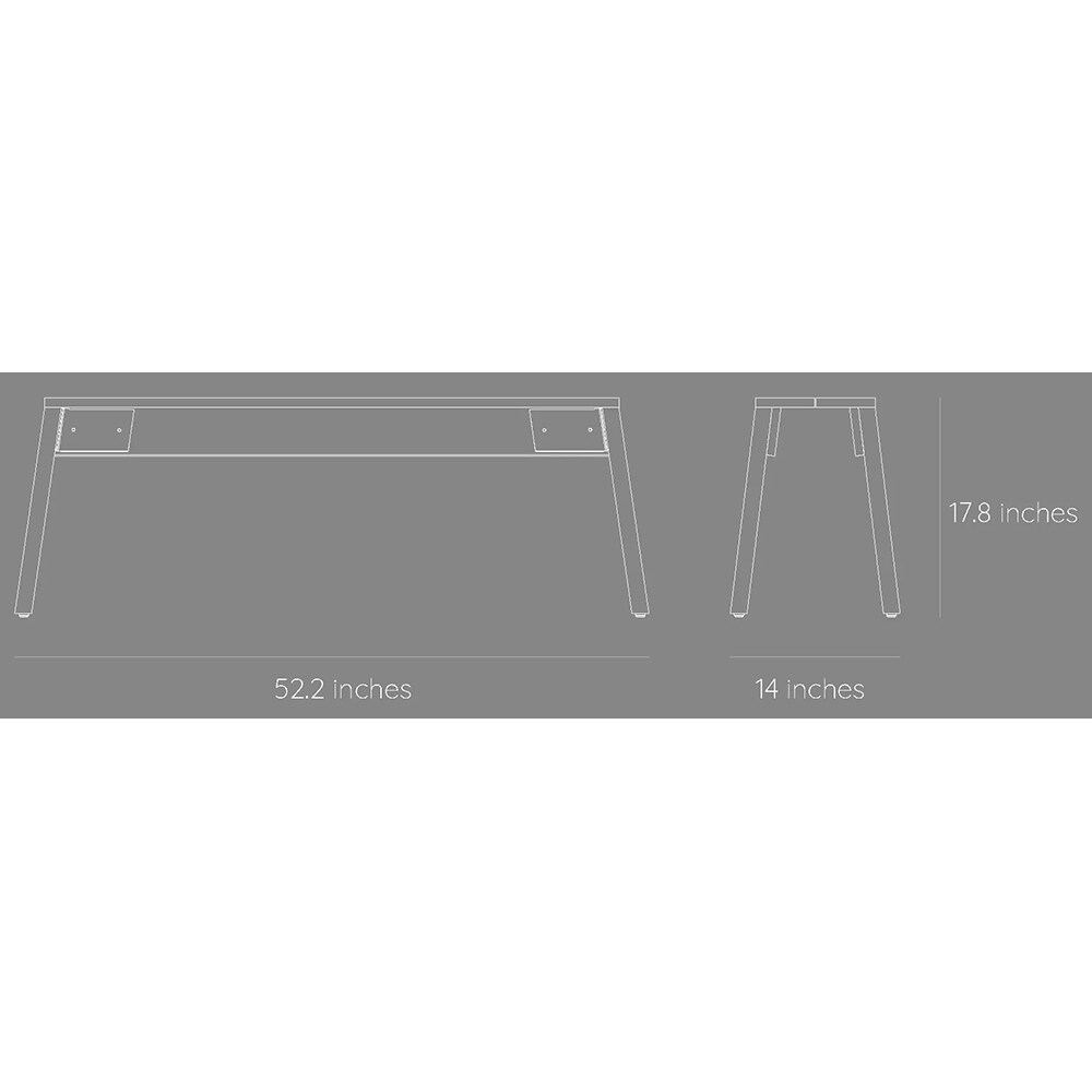 Banca Ted, 120 x 25 x 45 cm, maro-alb
