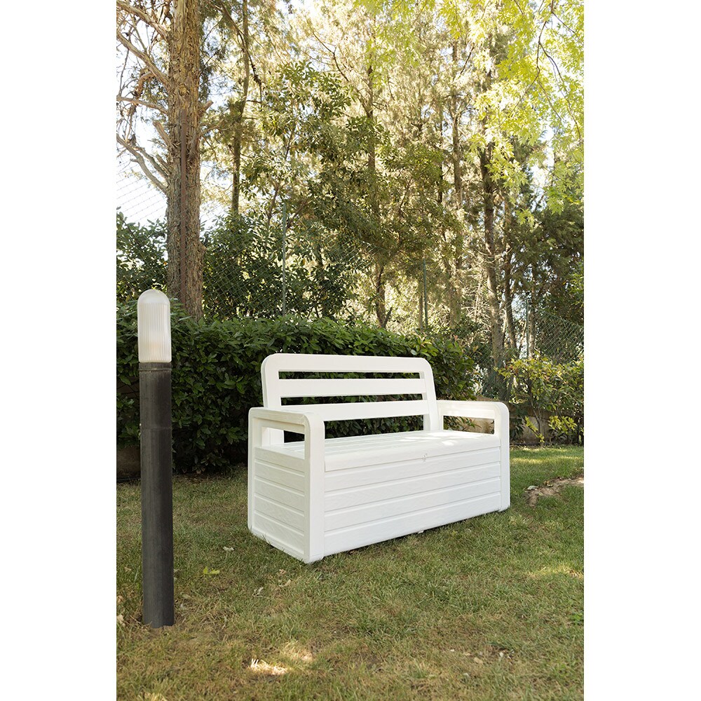 Banca gradina TOOMAX Foreverspring, 132.5 x 58 x 89 cm, alb