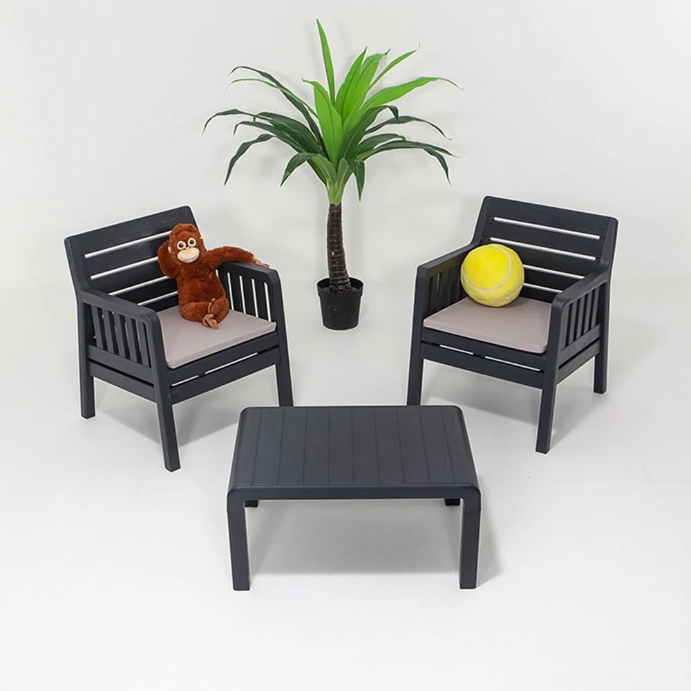 Set mobilier gradina GAUGE CONCEPT Lara, 3 piese, antracit