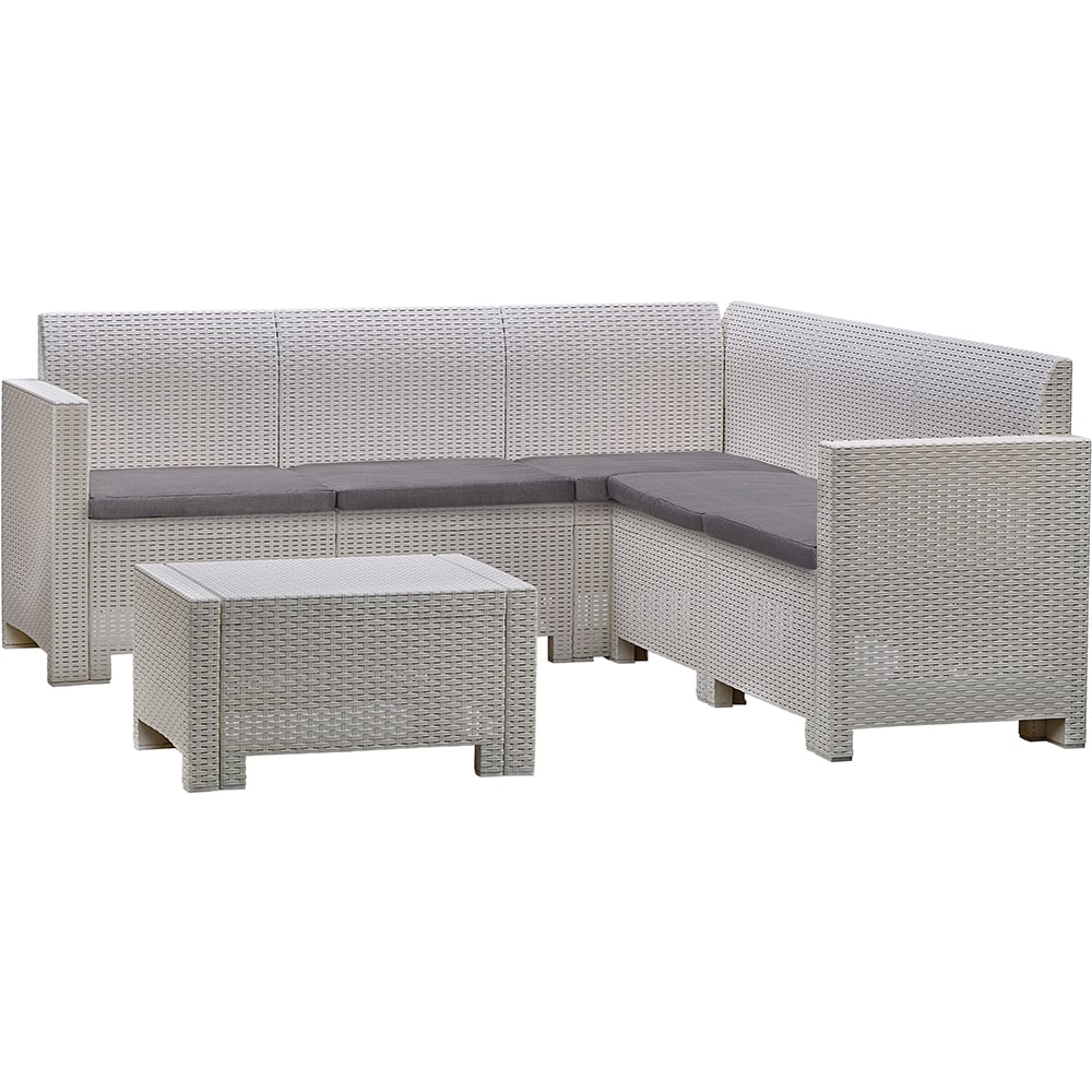 Set mobilier gradina BICA Nebraska, 2 piese, alb