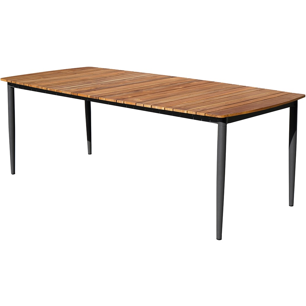 Masa terasa MYRIA Oscar, aluminiu, 214 x 100 x 73 cm, maro-gri inchis