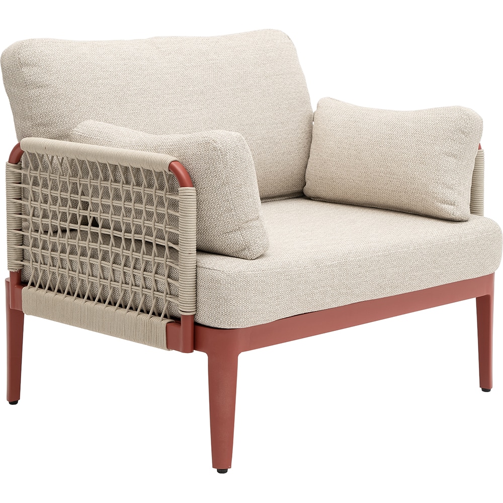 Set mobilier gradina MYRIA Rika, 4 piese, bej-rosu