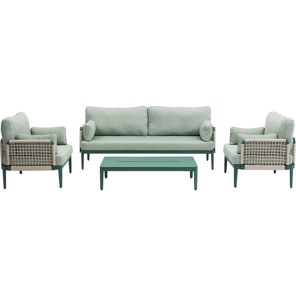 Set mobilier gradina MYRIA Rika, 4 piese, verde-bej