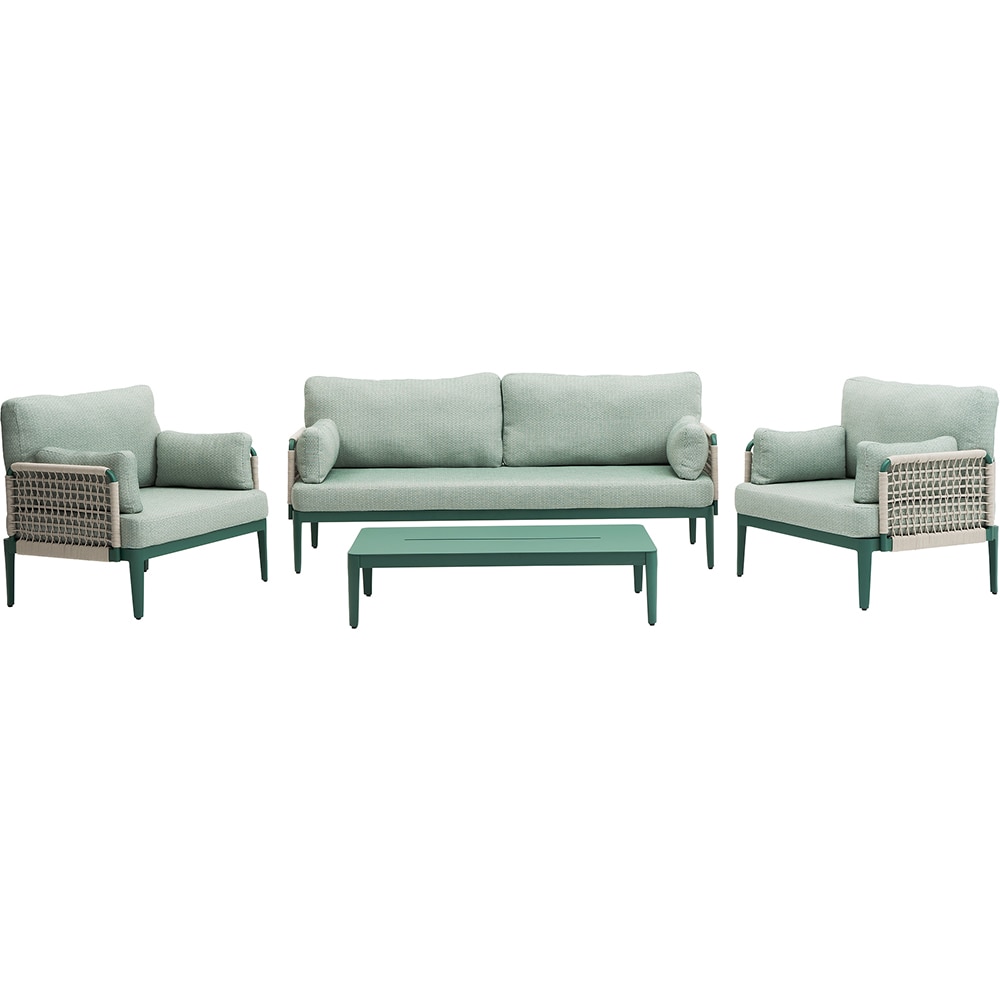 Set mobilier gradina MYRIA Rika, 4 piese, verde-bej