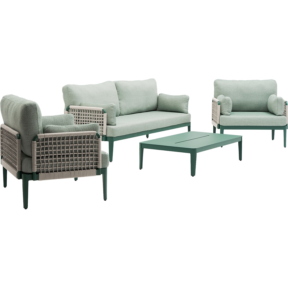 Set mobilier gradina MYRIA Rika, 4 piese, verde-bej