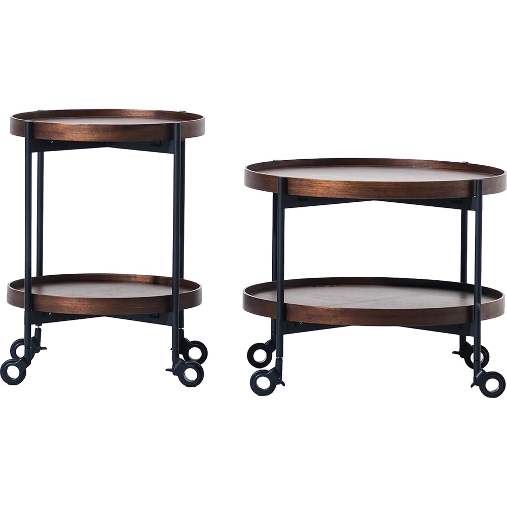 Masuta cafea Noma S, maro inchis-negru, 45 x 59.6 cm