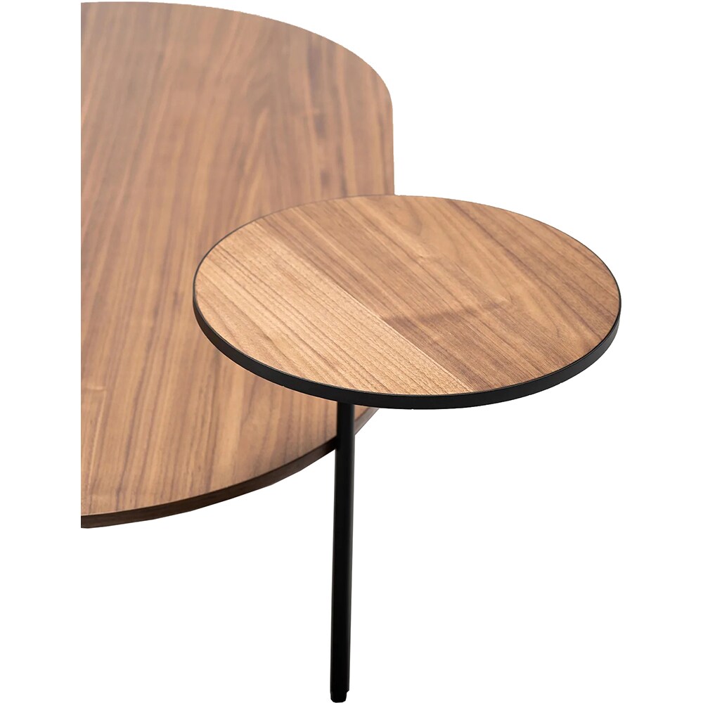 Masuta cafea Native, maro deschis-negru, 120 x 65 x 46.2