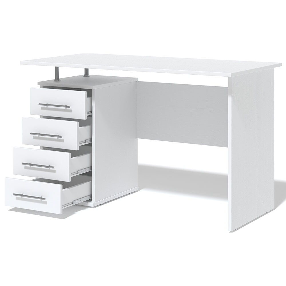 Birou Lars, stanga, 60 x 120 x 75 cm, alb