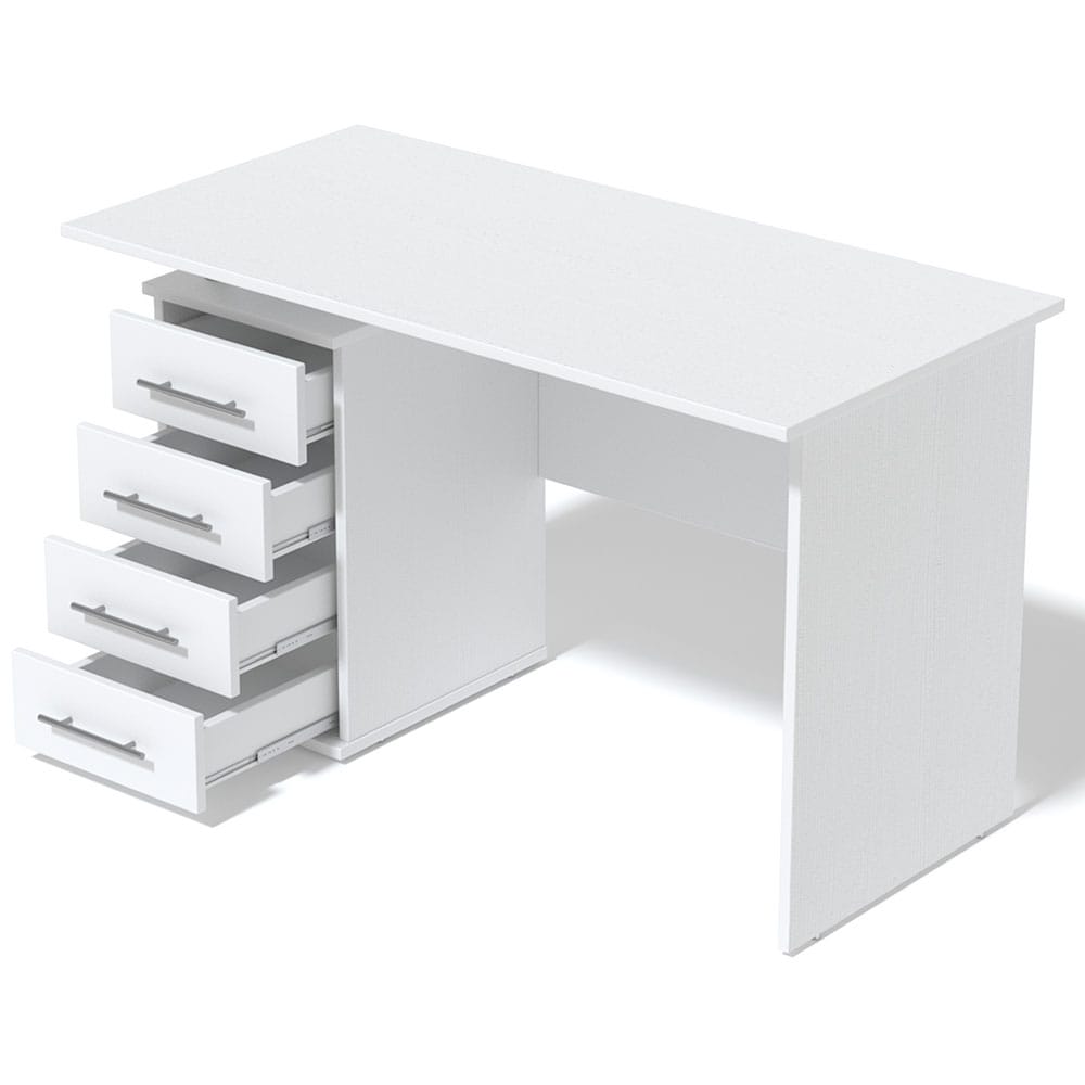 Birou Lars, stanga, 60 x 120 x 75 cm, alb