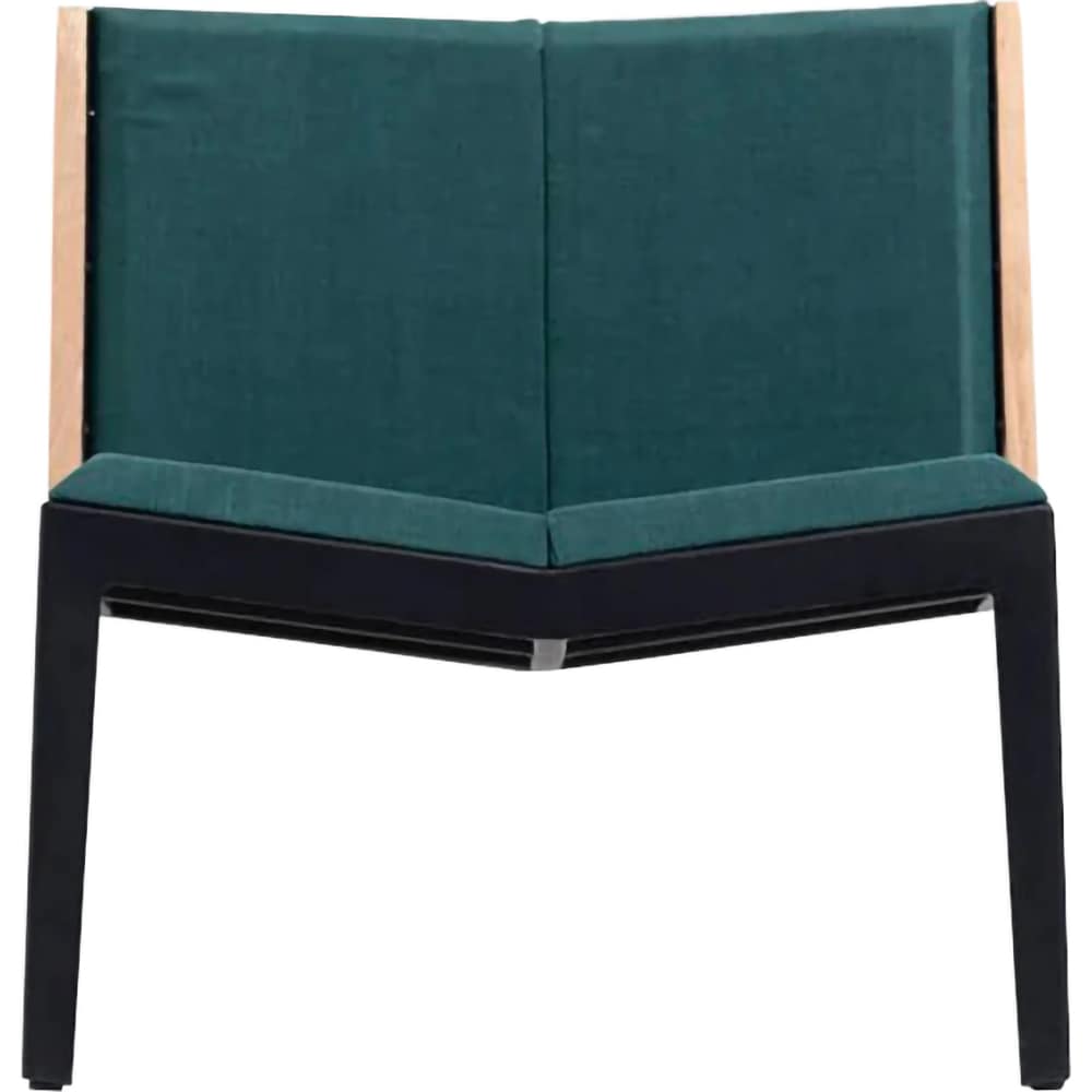 Fotoliu fix Nyx, textil, verde-negru