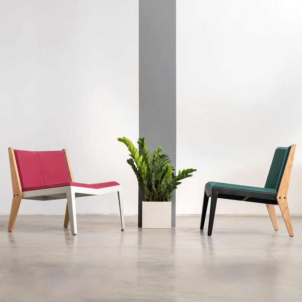 Fotoliu fix Nyx, textil, verde-negru