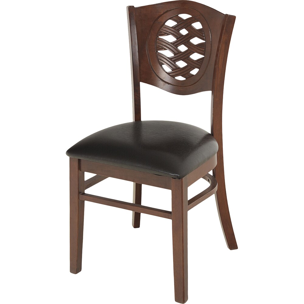 Set masa si scaune living Kaly, 5 piese, maro inchis