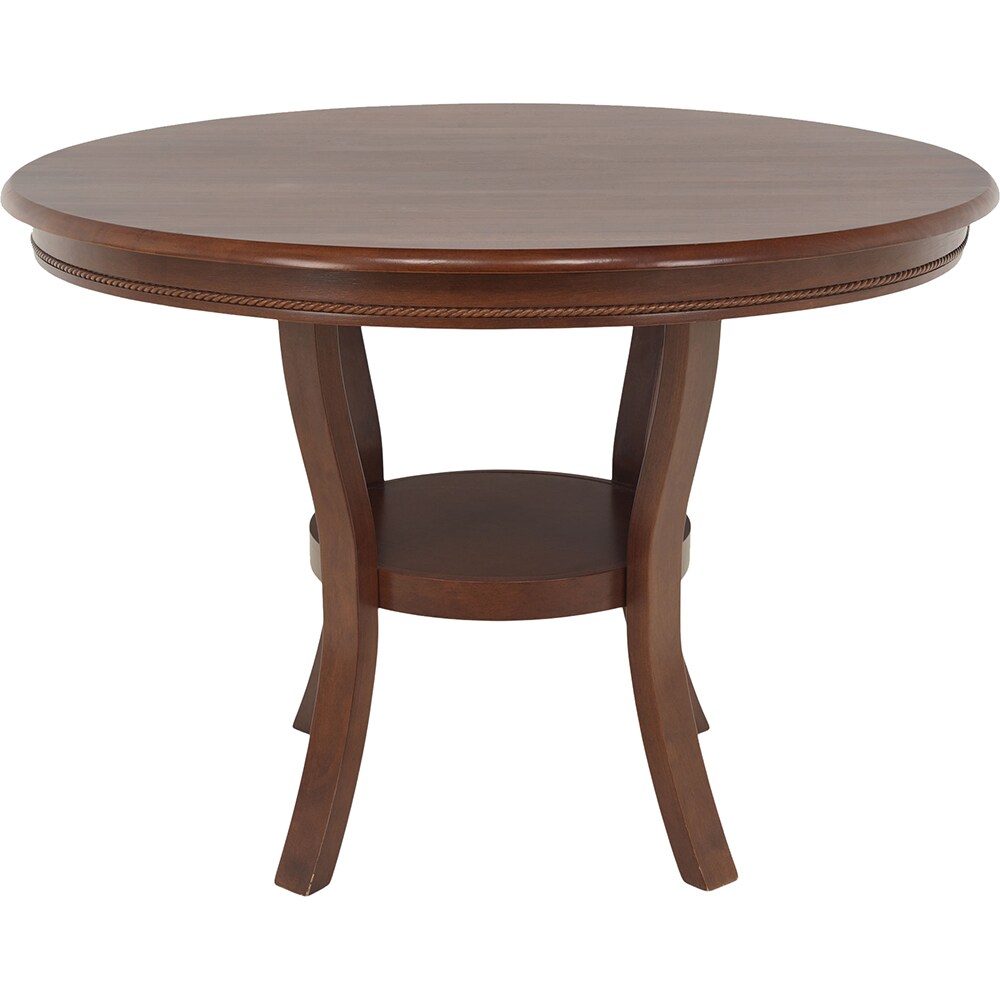 Set masa si scaune living Kaly, 5 piese, maro inchis