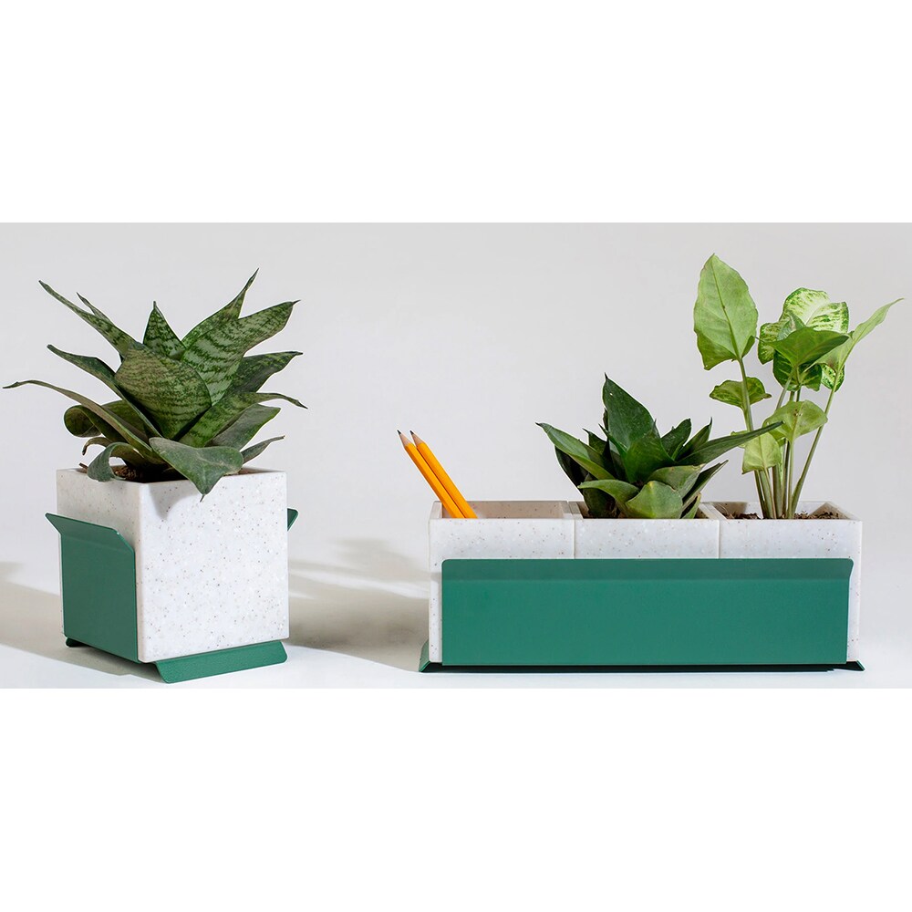Suport ghiveci flori SPIN Fliss, 28.5 x 11 x 9 cm, verde