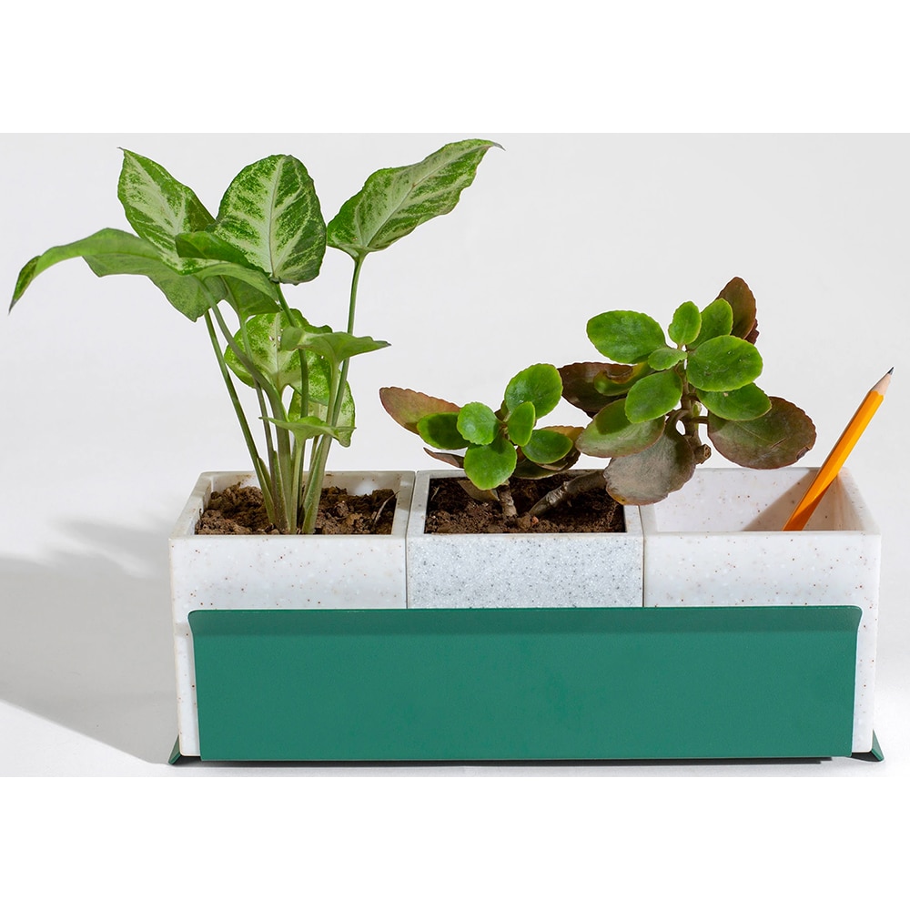 Suport ghiveci flori SPIN Fliss, 28.5 x 11 x 9 cm, verde