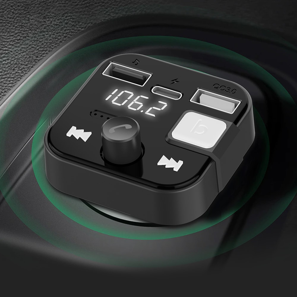 Modulator FM PROMATE PowerTune-30W, Bluetooth, USB, negru