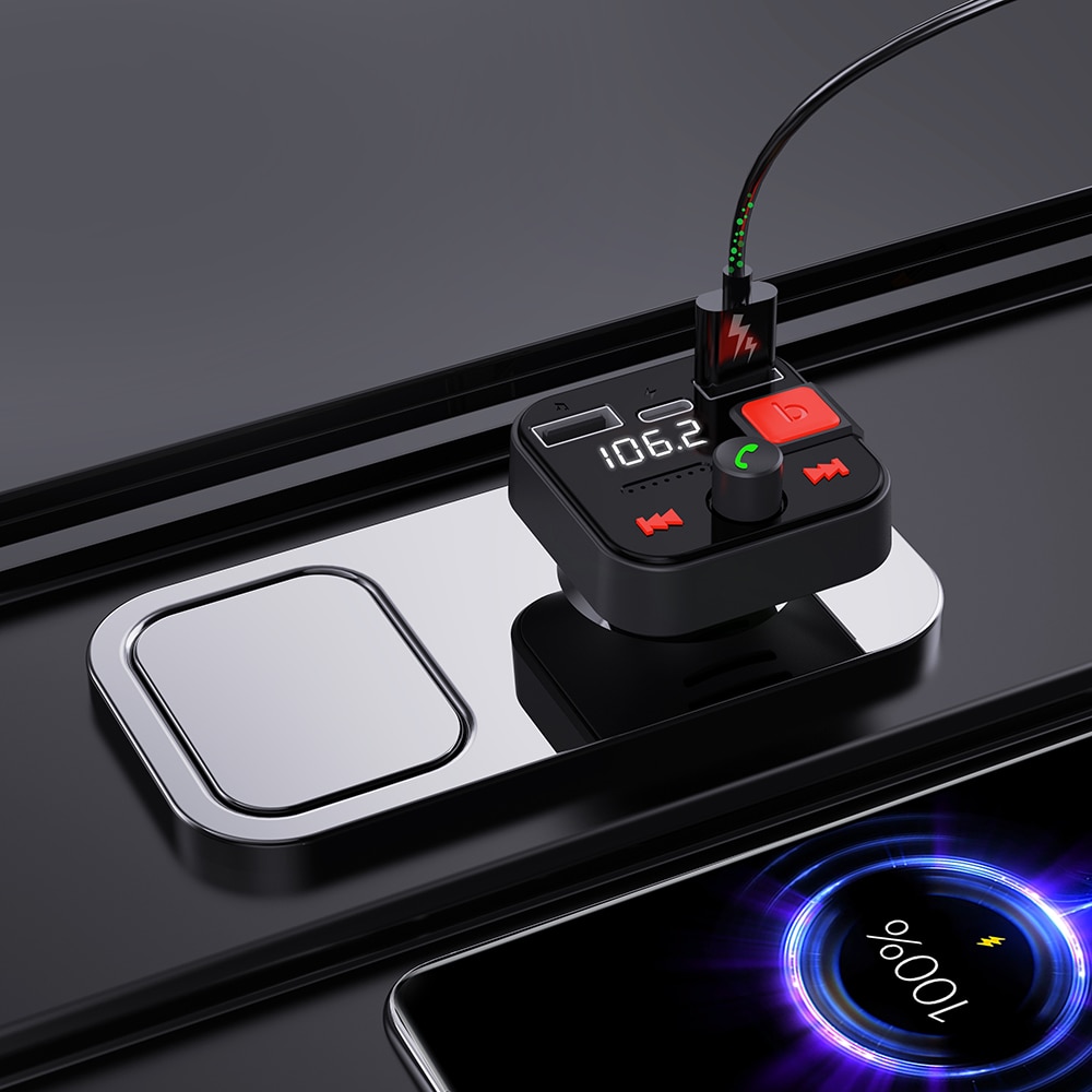 Modulator FM PROMATE PowerTune-30W, Bluetooth, USB, negru