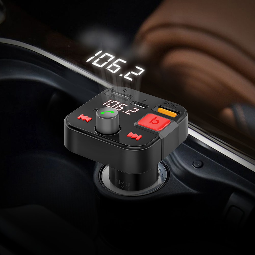 Modulator FM PROMATE PowerTune-30W, Bluetooth, USB, negru