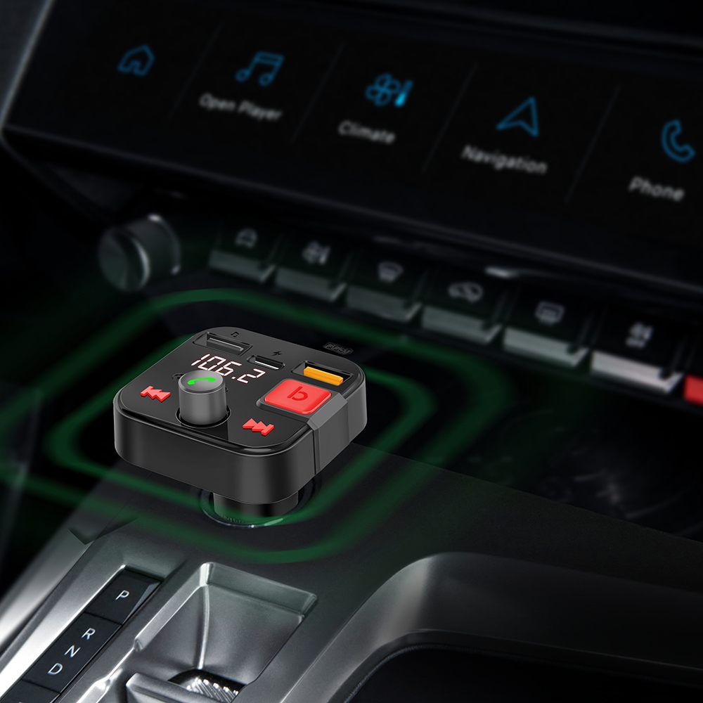 Modulator FM PROMATE PowerTune-30W, Bluetooth, USB, negru