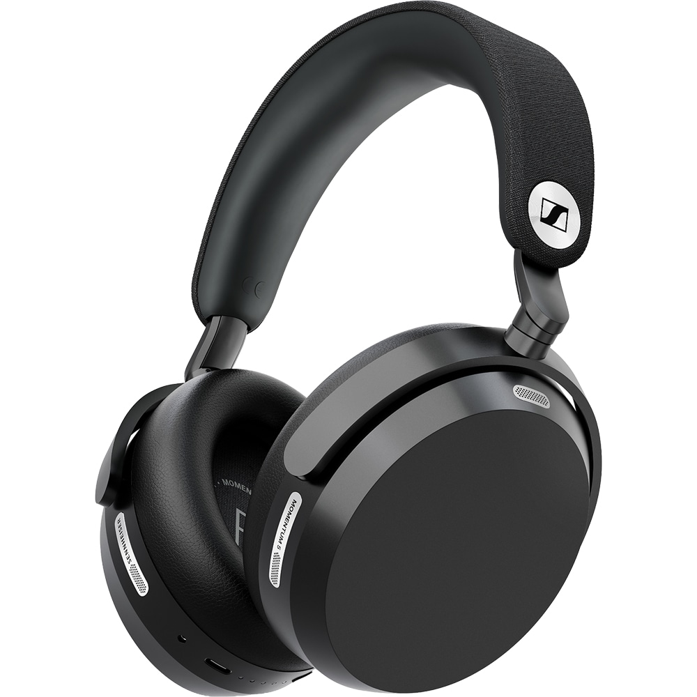 Casti SENNHEISER Momentum 5 Wireless, Bluetooth, Over-Ear, Microfon, Noise Cancelling, negru