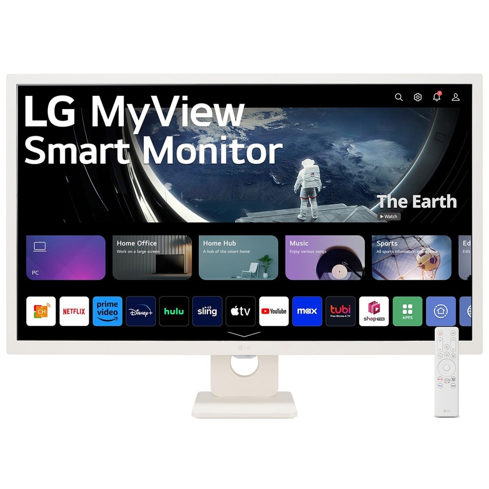 Monitor Smart LED IPS LG 32SR50F-W, 32", Full HD, 60Hz, HDR10, alb